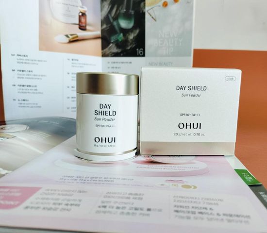 Phấn Phủ Chống Nắng OHUI Day Shield Sun Powder SPF50+/PA+++ 20g - Dưỡng Trắng, Kiềm Dầu, Bảo Vệ Da Toàn Diện