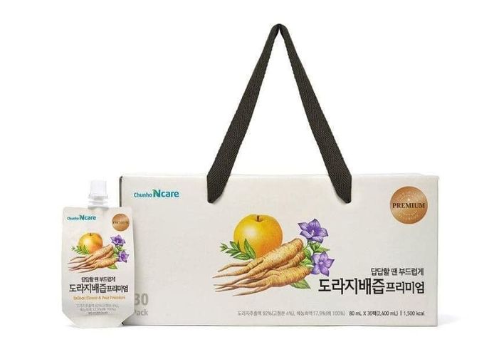 Nước Hồng Sâm Lê Hoa Chuông Chunho Ncare - Giải Khát Tăng Cường Sức Khỏe Cho Người Lớn - Hộp 30 Gói x 80ml