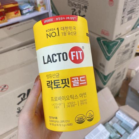Men Vi Sinh Lacto Fit Gold - Men Tiêu Hóa Nội Địa Hàn Quốc Cho Cả Gia Đình - 50 Gói, Hỗ Trợ Tiêu Hóa Tối Ưu, Dễ Uống