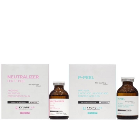 Bộ Thay Da Sinh Học Kyung Lab P - Peel + Neutralizer 30ml x 2 - Tẩy Da Chết Chuyên Sâu, Trẻ Hóa Da, Giảm Nếp Nhăn, Dưỡng Ẩm Da