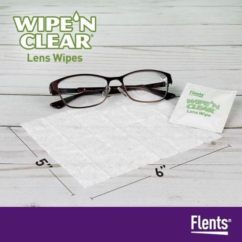 Khăn Lau Mắt Kính Flents Wipe 'n Clear 75 Miếng x3 - Khăn Lau Sạch Kính Giúp Kính Sáng Bóng Hiệu Quả, Tiện Dụng Cho Người Dùng