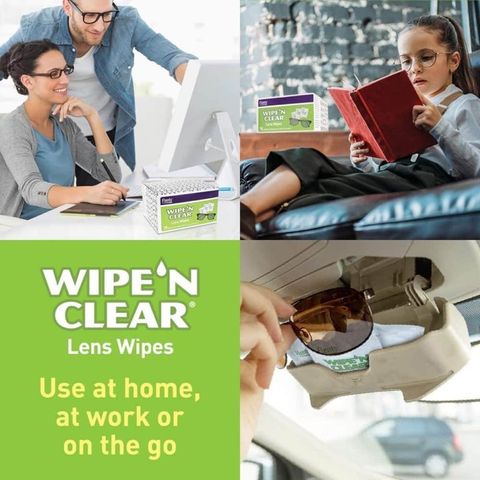 Khăn Lau Mắt Kính Flents Wipe 'n Clear 75 Miếng x3 - Khăn Lau Sạch Kính Giúp Kính Sáng Bóng Hiệu Quả, Tiện Dụng Cho Người Dùng