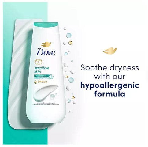 Set 3 Chai Sữa Tắm Dove Sensitive Skin Không Mùi 680ml - Dưỡng Ẩm Cho Da Nhạy Cảm, Sạch Sẽ, Dịu Nhẹ