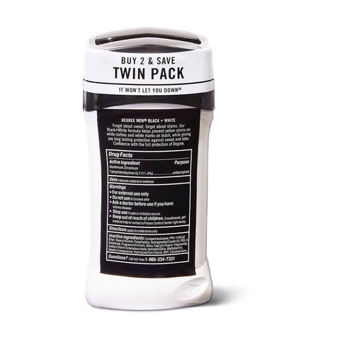 Lăn Khử Mùi Nam Degree Men Black & White UltraClear 76g - Khử Mùi Hôi, Lưu Hương 48 Giờ, Tự Tin Quyến Rũ