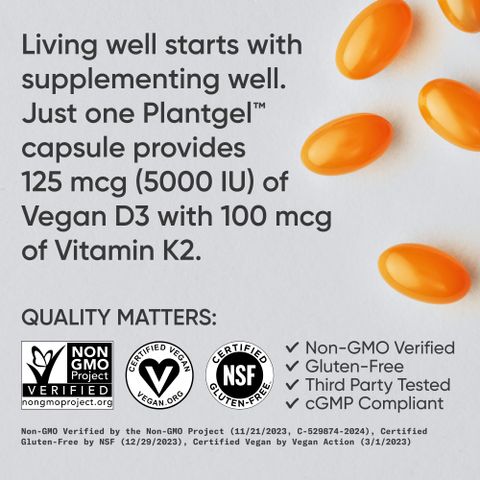 Viên Hỗ Trợ Xương Khớp Vitamin D3 + K2 Sports Research 160 Viên - Tăng Cường Hấp Thụ Canxi và Duy Trì Sức Khỏe Xương Răng