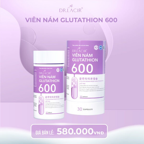 Viên Nám Glutathion 600 Tím Dr. Lacir Hộp 30 viên