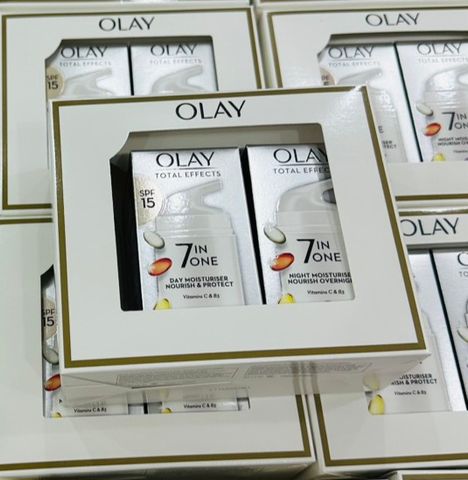 Bộ kem dưỡng Olay Total Effects 7 in 1 Ngày & Đêm - Dưỡng ẩm và Chống lão hoá, 37ml x 2 Chai, Mỹ
