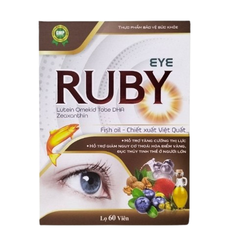Viên Uống Eye Ruby - Hỗ Trợ Bổ Mắt, Cải Thiện Thị Lực, Tăng Cường Chỉ Số Thị Giác, Giảm Nguy Cơ Thoái Hóa Điểm Vàng