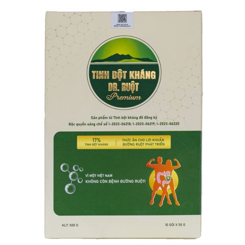 Tinh Bột Kháng Dr. Ruột Premium 17% - Hỗ Trợ Tiêu Hóa, Tăng Cường Lợi Khuẩn Đường Ruột, Giảm Táo Bón, Thực Phẩm Bổ Sung Chất Xơ