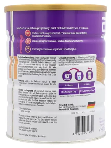 Sữa PediaSure Đức hỗ trợ tăng chiều cao, đề kháng cho bé từ 1-10 tuổi