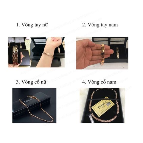 Vòng Điều Hòa Huyết Áp Toma Nhật Bản - Hỗ Trợ Tuần Hoàn Máu, Giảm Đau Mỏi Vai Gáy, Chất Liệu Germanium Cao Cấp