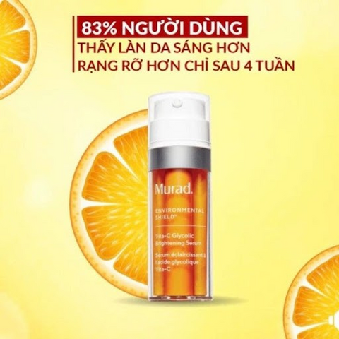 Serum Dưỡng Trắng Da Murad Vita-C Glycolic Brightening 30ml - Giúp Da Sáng Mịn, Chống Lão Hóa, Tăng Độ Đàn HồI