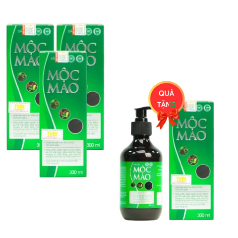Combo 4 Dầu Gội Mộc Mao Chính Hãng Hỗ Trợ Mọc Tóc, Làm Đen Tóc