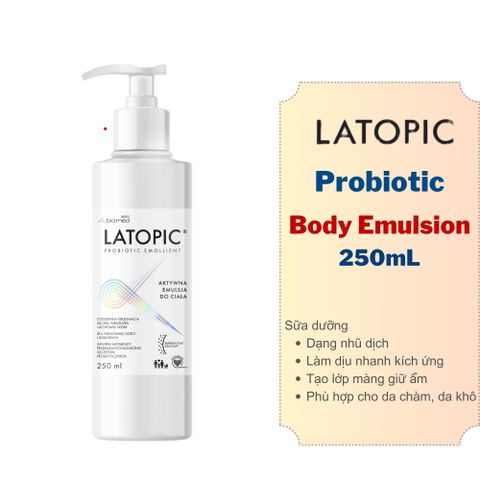 Kem Dưỡng Ẩm Latopic Body Emulsion 250ml Cho Da Khô, Dị Ứng, Giảm Ngứa - Sản Phẩm An Toàn Cho Trẻ Nhỏ và Người Lớn
