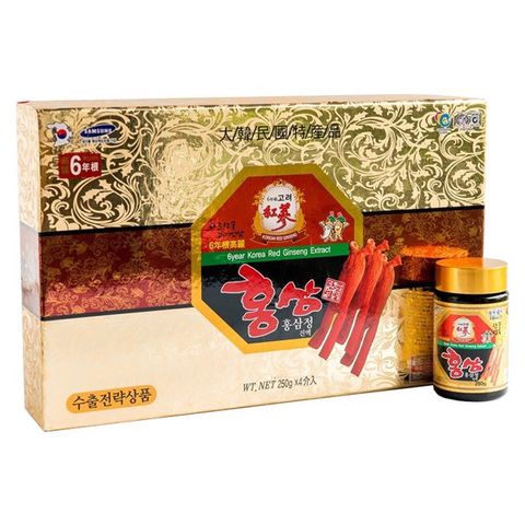 Cao Hồng Sâm Kanghwa 6 Năm Set 4 Lọ - Chiết Xuất Nhân Sâm Đỏ Hàn Quốc Tăng Cường Sức Khỏe, Giảm Căng Thẳng, Hỗ Trợ Ngủ Ngon
