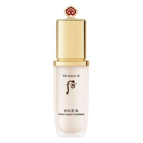 Kem Nền Whoo Velvet Liquid Foundation 40ml - Che Phủ Khuyết Điểm, Chống Oxy Hóa, SPF30/PA++ - Lớp Trang Điểm Mịn Màng, Tự Nhiên