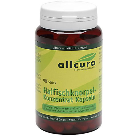 Viên uống hỗ trợ xương khớp Allcura Haifischknorpel Konzentrat 90 viên - Giảm đau, giảm viêm, tái tạo sụn khớp từ Đức