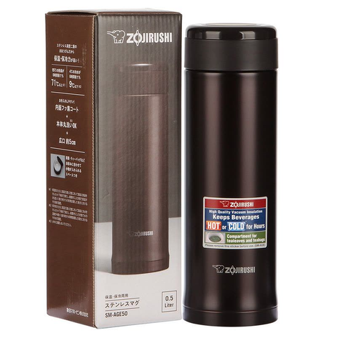 Bình Giữ Nhiệt Zojirushi SM-AGE50 Nắp Vặn - Dung Tích 500ml, Công Nghệ Chống Rỉ Sét, Đảm Bảo Giữ Nóng Lạnh Hiệu Quả - Thương Hiệu Nhật Bản