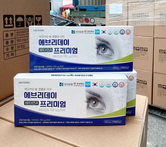 Viên uống bổ mắt Hanmi Everyday Vitamin A Premium 120 viên - Tăng cường sức khỏe mắt, giảm mỏi mắt, hỗ trợ thị lực cho mọi lứa tuổi