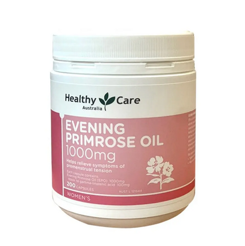 Tinh Dầu Hoa Anh Thảo Evening Primrose Oil 1000mg Healthy Care - Hỗ Trợ Cân Bằng Nội Tiết Tố, Làm Đẹp Da, Móng, Tóc, 200 Viên Úc
