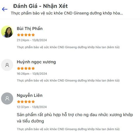 Nhân Sâm Hòa Tan CND Ginseng - Giúp Dưỡng Khớp, Hạn Chế Thoái Hóa Khớp, 20 Gói, Thực Phẩm Bảo Vệ Sức Khỏe