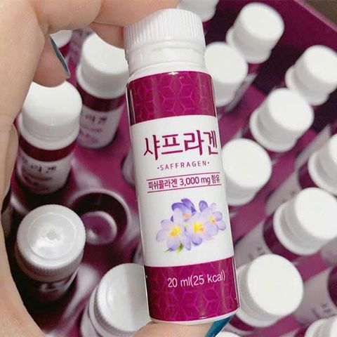 Nước Uống Saffron Collagen Nhụy Hoa Nghệ Tây 3000mg - Hỗ Trợ Cải Thiện Làn Da Chống Oxy Hóa, Giảm Nếp Nhăn, Tăng Độ Đàn Hồi