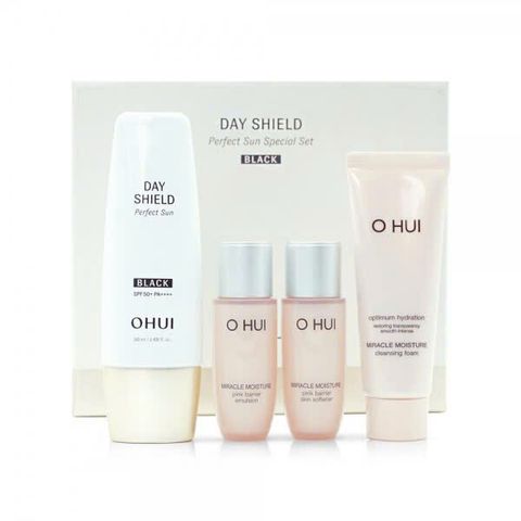 Set Kem Chống Nắng Ohui Day Shield Perfect Sun 50ml - Bộ 4 Sản Phẩm Bảo Vệ Da, Dưỡng Trắng, Nâng Tông, SPF 50+ PA++++