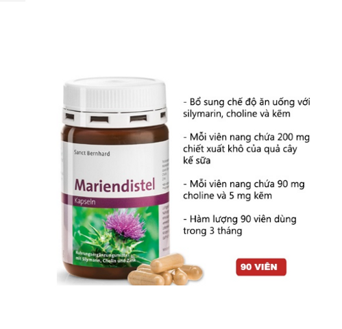 Bổ gan Sanct Bernhard Mariendistel Kapseln 90 viên - Đức