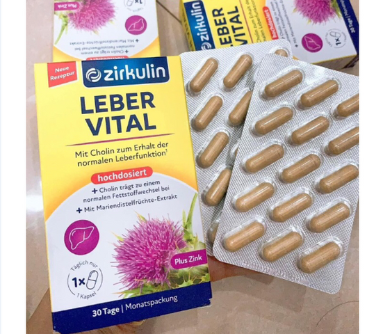 Viên uống bổ gan Zirkulin Leber Vital 30 viên của Đức