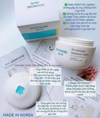 Kem Dưỡng Ẩm Goongbe Moisture Cream Cho Trẻ Sơ Sinh - 180ml, Giúp Giữ Ẩm Và Chăm Sóc Da Nhạy Cảm, Xuất Xứ Hàn Quốc