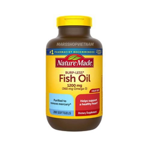 Viên dầu cá Omega-3 Fish Oil Nature Made Của Mỹ