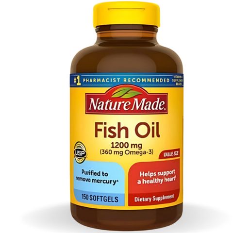 Viên dầu cá Omega-3 Fish Oil Nature Made Của Mỹ