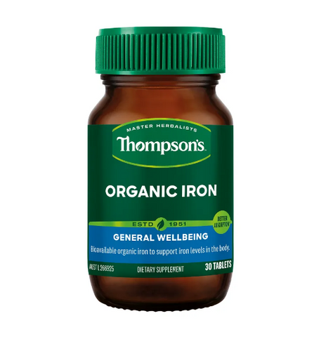 Viên sắt hữu cơ Thompson’s Organic Iron 30 viên - Úc