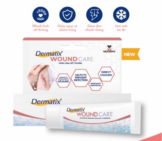 Kem Dermatix Wound Care 20G - Giúp Lành Vết Thương, Giảm Nguy Cơ Nhiễm Trùng, Thích Hợp Chữa Bỏng, Trầy Xước, Phẫu Thuật