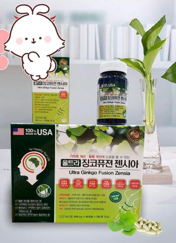 Viên uống bổ não Ultra Ginkgo Fusion Zensia 120 viên - Tăng cường trí nhớ và sự tập trung hiệu quả từ chiết xuất tự nhiên