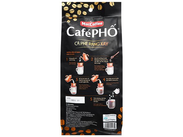 Cà phê rang xay MacCoffee Café Phố 450g, hương vị đậm đà