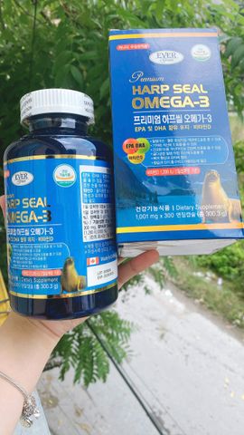 Tinh Dầu Hải Cẩu Hàn Quốc Premium Harp Seal Omega-3 hộp 300 viên