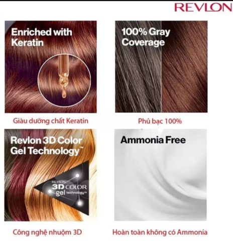Chai dầu nhuộm tóc phủ bạc Revlon Colorsilk Beautiful 3D, Mỹ