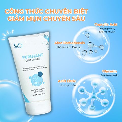 Gel rửa mặt MD Cosmedi – Purifiant Cleansing Gel