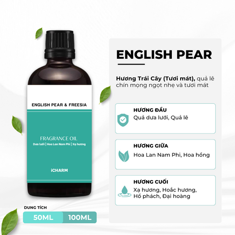 Tinh dầu nước hoa English Pear & freesia, Tinh dầu thơm phòng iCHARM