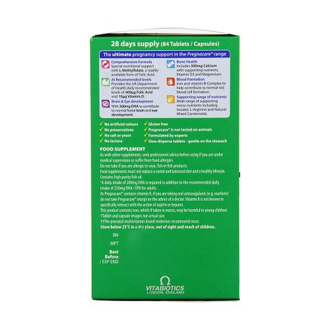 Vitamin cho bà bầu Vitabiotics Pregnacare Max 84 viên của Anh