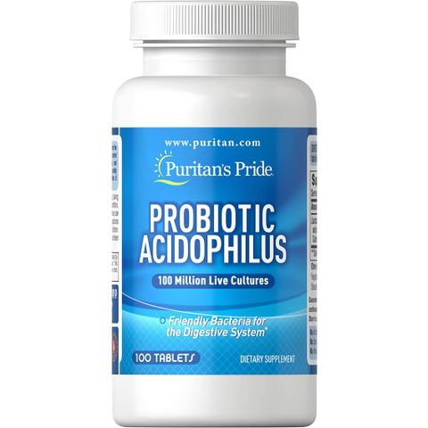 Viên uống Men Vi Sinh Lợi Khuẩn Puritan's Pride Probiotic Acidophilus 100 Viên - Hỗ Trợ Tiêu Hóa và Cân Bằng Đường Ruột từ Mỹ