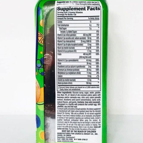 Kẹo Vitamin từ 4 tuổi MultiVites 260 viên, chính hãng Mỹ