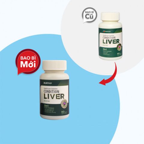 Viên Uống Kolmar Condition Liver 90 Viên - Hỗ Trợ Bảo Vệ Gan, Tăng Cường Chức Năng Gan, Giảm Tác Hại Rượu Bia