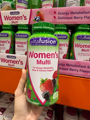 Kẹo Vitamin Vitafusion Women’s Multivitamin cho Phụ Nữ 220v - Vitamin Tổng Hợp Hương Vị Quả Mọng Tự Nhiên, Giúp Tăng Cường Sức Khỏe