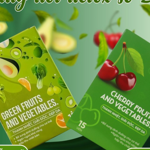 Viên Detox Trái Cây Rau Củ Thanh Nhiệt Giải  Độc Đẹp Da