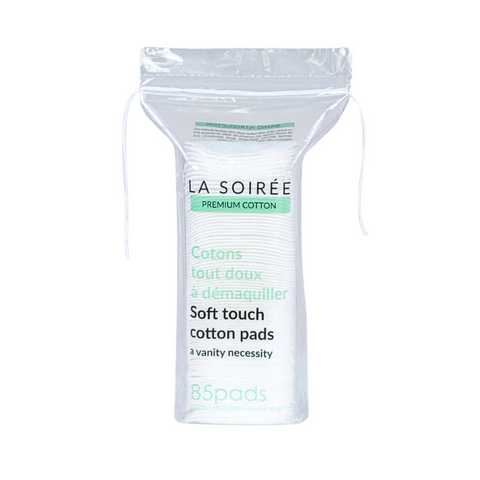 Bông Tẩy Trang La Soirée La Claire - Miếng Vuông Mềm Mịn 100% Cotton Cho Da Nhạy Cảm, Lớp Trang Điểm Sạch Sẽ