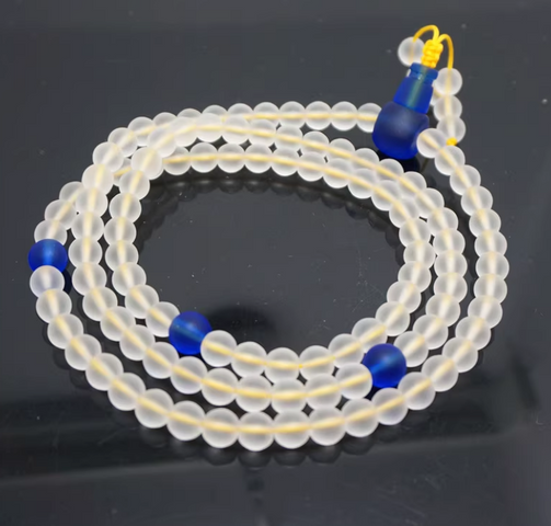 Chuỗi Hạt Lưu Ly Màu 108 - Trang Sức Tôn Giáo Phật Giáo Tây Tạng - Hạt Thủy Tinh Cao Cấp, Hành Trì, Mật Tông