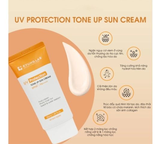 Kem Chống Nắng Nâng Tông Kyung Lab SPF50+ PA++++ - Bảo Vệ Da, Làm Sáng Tự Nhiên, Phù Hợp Mọi Loại Da, Hàn Quốc 50ml