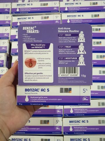 Kem hỗ trợ giảm mụn Galderma Benzac